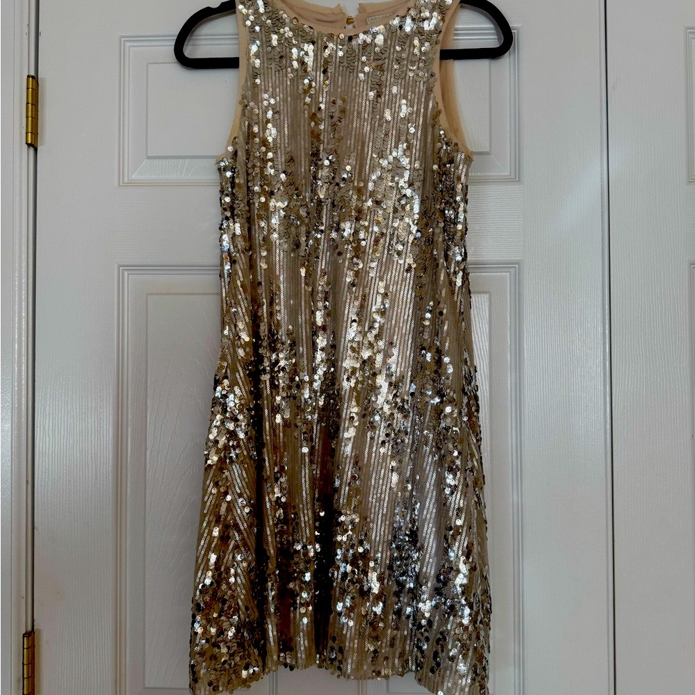 Champagne Sequin party dress